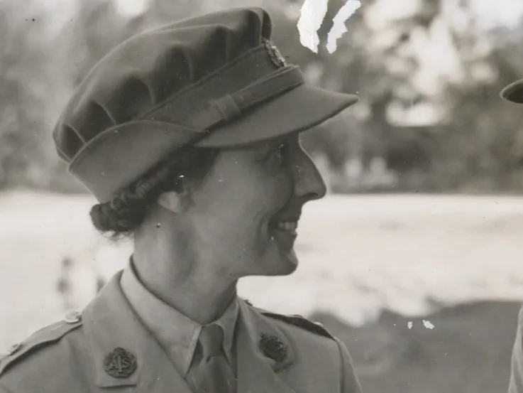 Audrey Chitty with Helen Pine at the ATS Training Depot, Sarafand, Palestine, Summer 1942