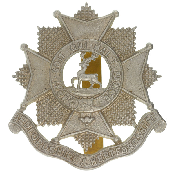 Other ranks’ cap badge, The Bedfordshire and Hertfordshire Regiment, c1924-c1958