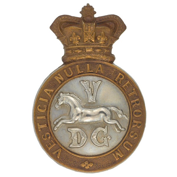 Other ranks cap badge, 5th Dragoon Guards, c1900