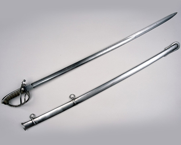 Sword used by Major Thomas Everard Hutton during the charge, 1854. Hutton was shot through both legs and his horse wounded 11 times