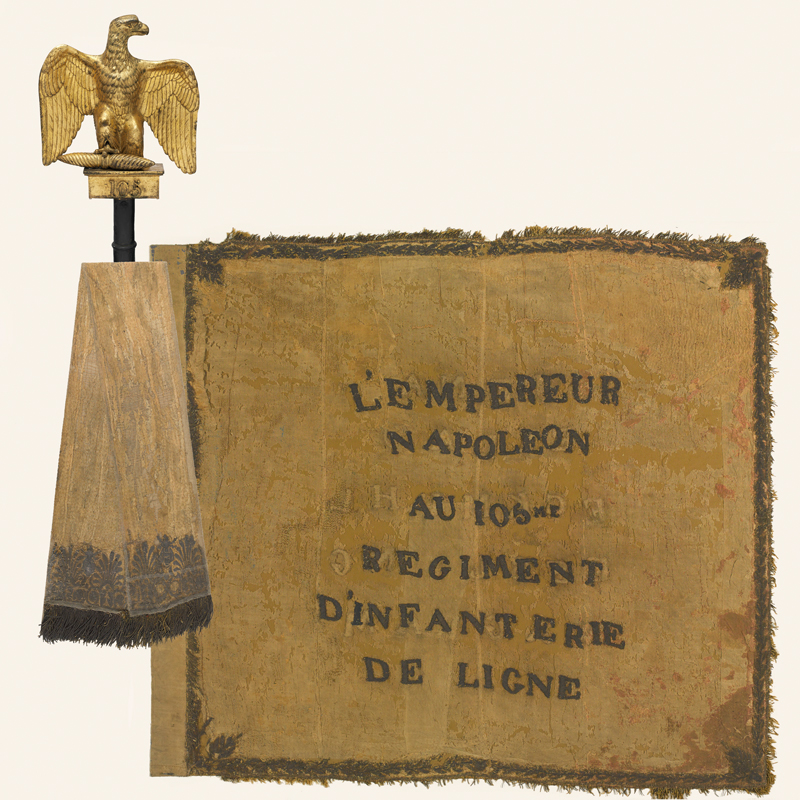 Eagle standard of the French 105th Regiment, captured at Waterloo, 1815