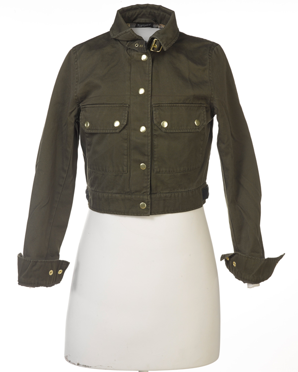Topshop cropped military jacket, 2014