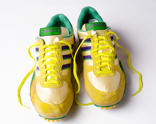 Running shoes worn by Kriss Akabusi during the 1993 season.