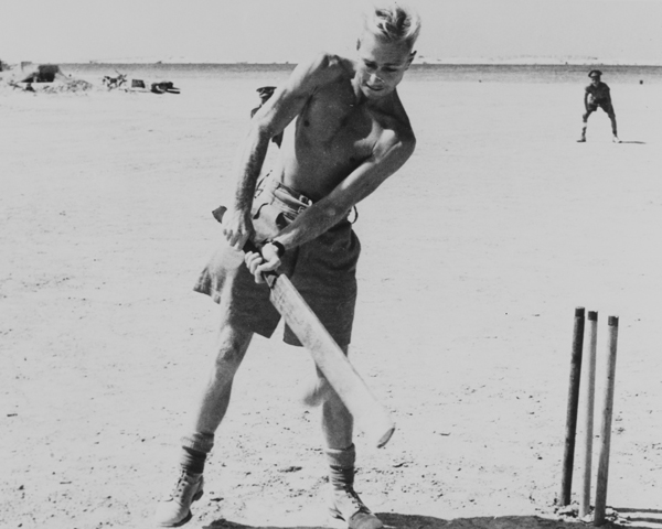 Australians of the Eighth Army enjoy a game of cricket, North Africa, 1942