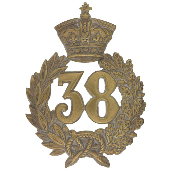 Glengarry badge, 38th (1st Staffordshire) Regiment, c1873