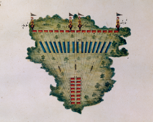 Positions for the manoeuvre of the regiment from a column to a line, 1824