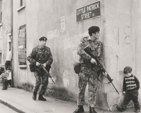  On patrol in Little Patrick Street, Belfast, 1973