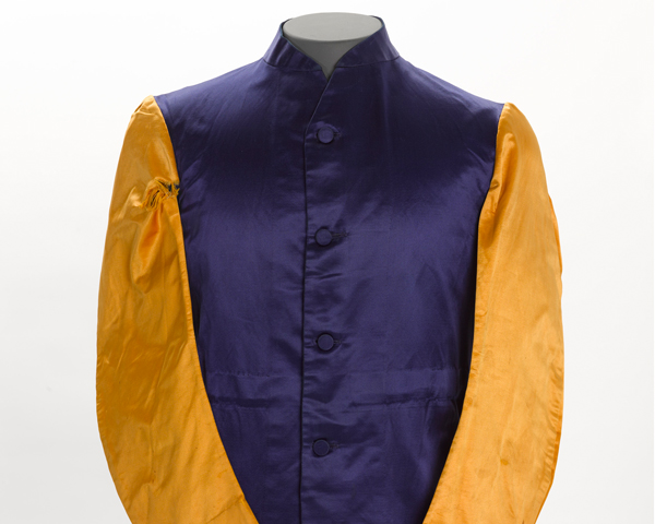 Lieutenant AH Brooke of the 18th King George's Own Lancers wore this regimental jockey shirt during the 1912 season.
