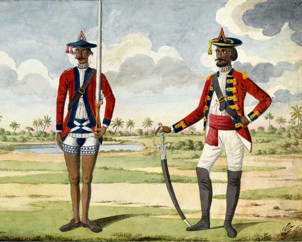 Troops of the Bengal Army, c1780