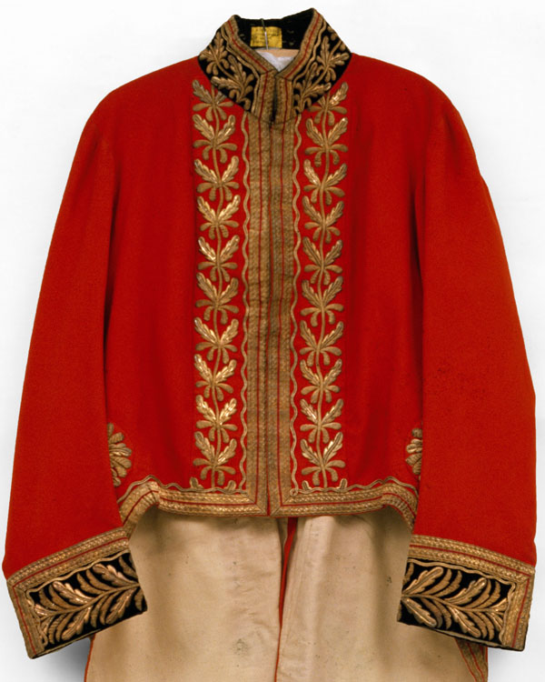 Coatee worn by one of the Viceroy's heralds at the Imperial Assemblage in Delhi on 1 January 1877, at which Queen Victoria was proclaimed Empress of India