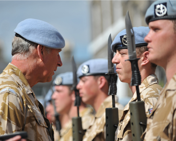 The Prince of Wales, Colonel-in-Chief of the Army Air Corps, presenting medals for service in Afghanistan, 2010  