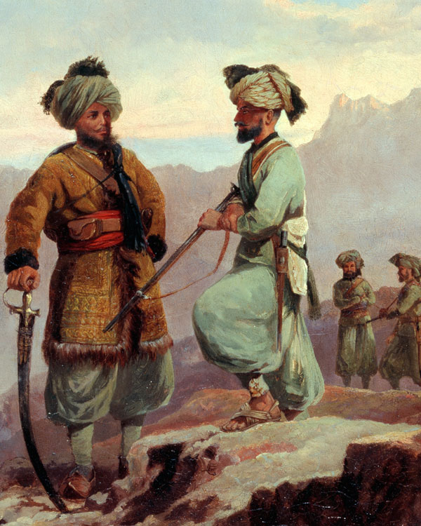 Pathan members of the 20th (Punjab) Native Infantry, 1868
