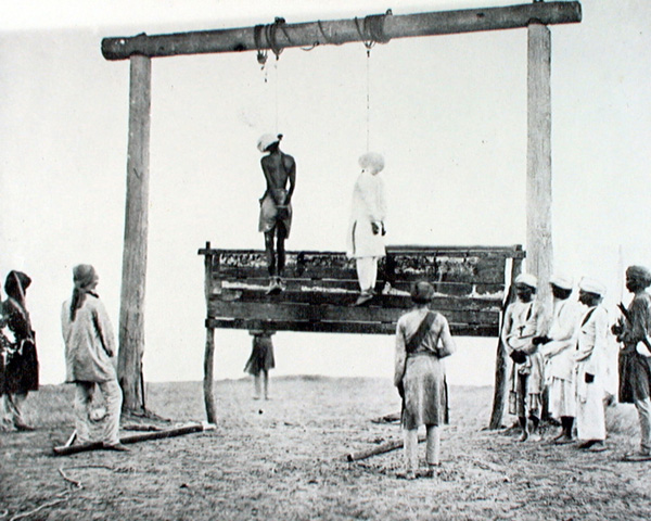 The execution of two rebels, 1858