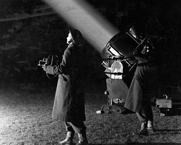 ATS women operating a searchlight, c1942 