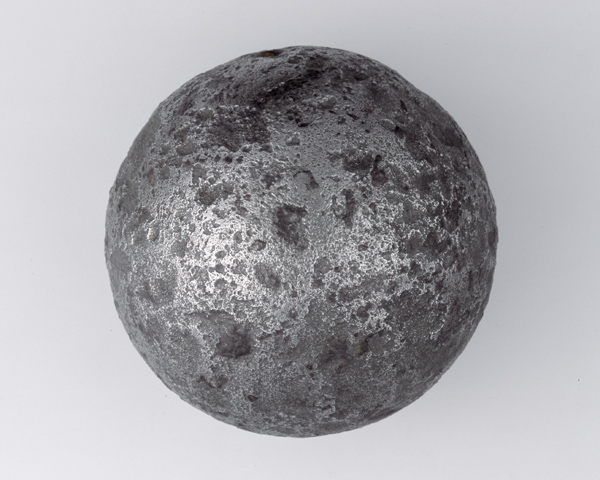 Cannon ball recovered from the battlefield of Blenheim, 1704