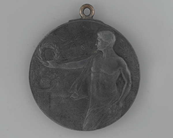 Athletics medal awarded to Lieutenant A Fry of the 4th Australian Pioneer Battalion when he was incarcerated at Freiburg-im-Breisgau camp in Germany, 1918