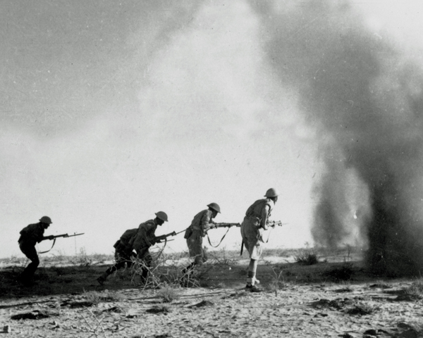 British infantry advance at El Alamein, 1942