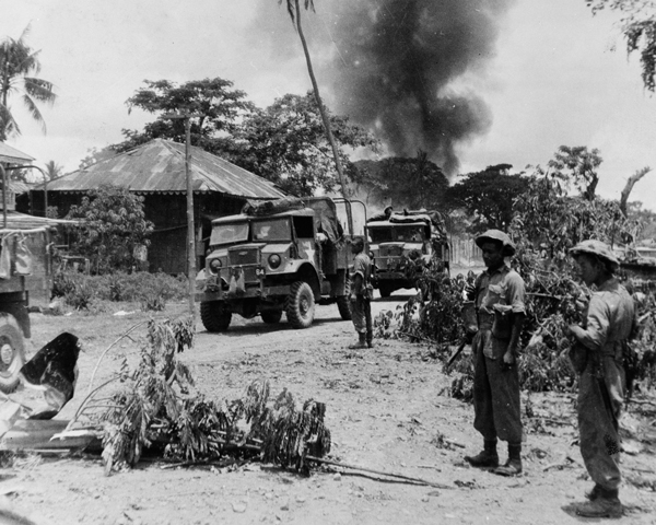 17th Indian Division in Payagyi during the advance on Rangoon, 1945