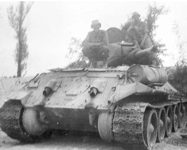 A captured Soviet-made T34, Korea, 1950