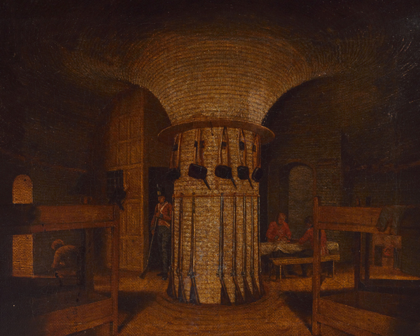 The interior of a Martello Tower, c1812