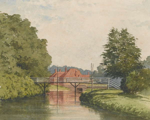The Royal Military Canal at Hythe, 1820s