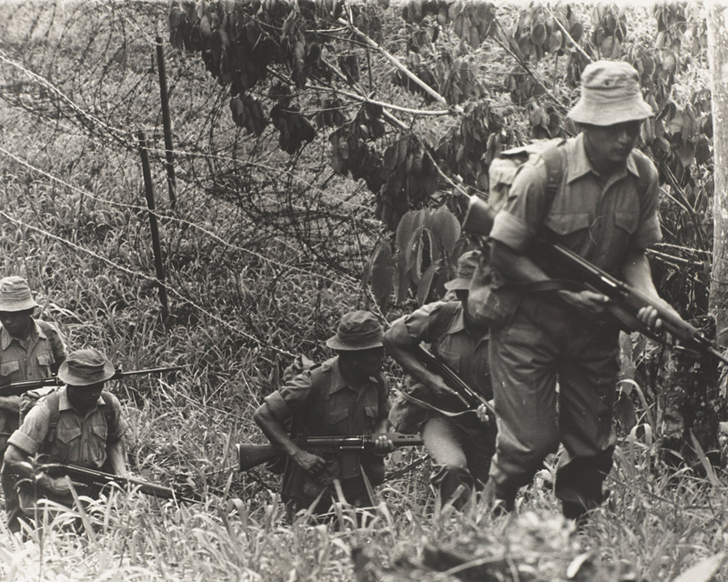 2nd Battalion 7th Duke of Edinburgh’s Own Gurkha Rifles on patrol near the North Borneo border, 1966