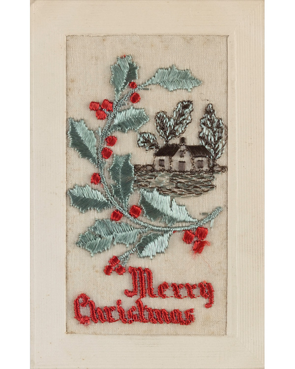 Christmas postcard sent by by Private Holly Chrismas to Ada Manley, 15 December 1916