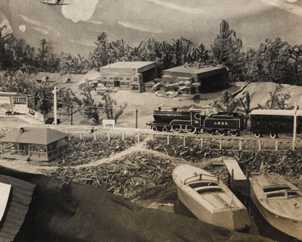 Scenery on the model railway at Stalag 383, c1943