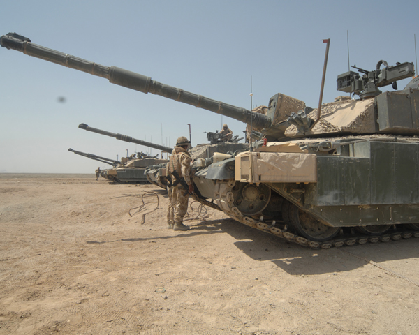 Challenger tanks of ‘A’ Squadron, The Queen's Royal Hussars (The Queen's Own and Royal Irish) in Iraq, 2009