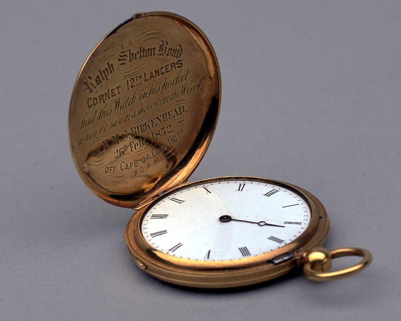 Gold watch owned by Cornet Ralph Shelton Bond, 12th (Prince of Wales's Royal) Lancers, 1852
