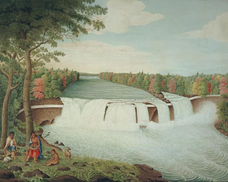 ‘A South East View of the Great Cataract on the Casconchiagon or Little Seneca’s River’, by Captain Thomas Davies, 1762