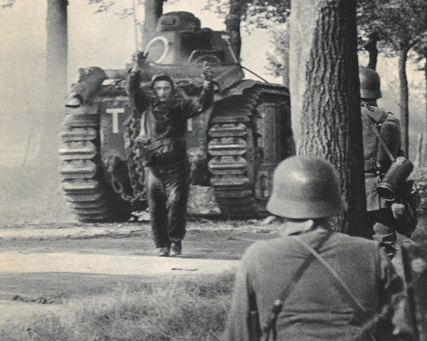 A French tank crew surrender, June 1940