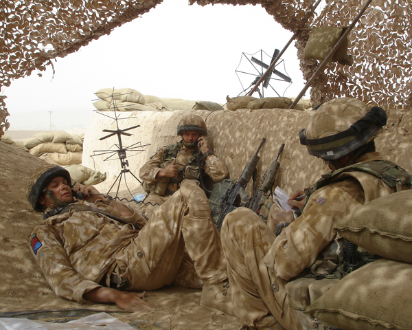 Members of 216 (Parachute) Signal Squadron at Now Zad in Helmand, Afghanistan, 2006 