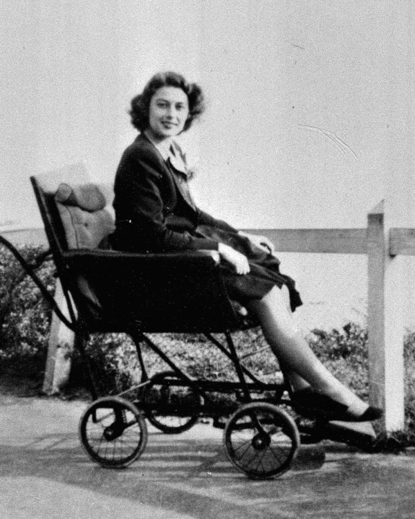 Violette Szabo recovering from injuring her ankle in a practice parachute jump, 1944