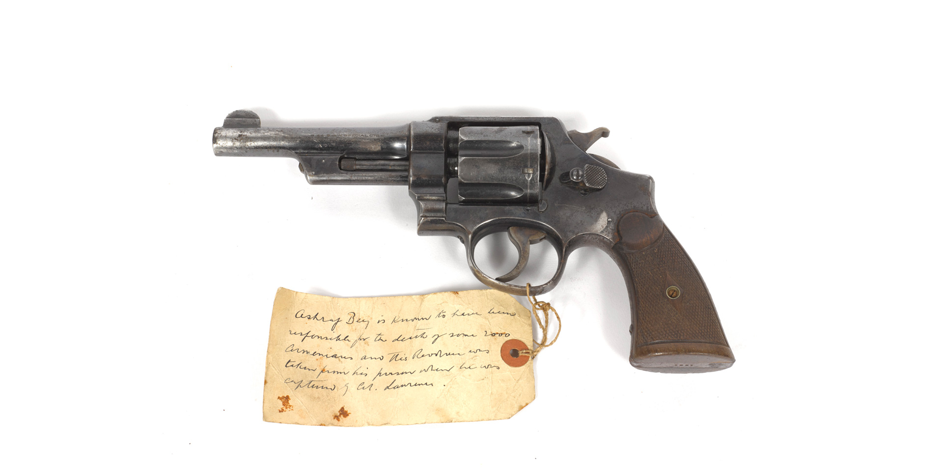 Revolver given to Captain Lionel Gray by Lieutenant Colonel TE Lawrence
