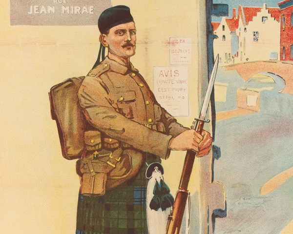 A soldier of the Black Watch (Royal Highlanders) in France, 1914