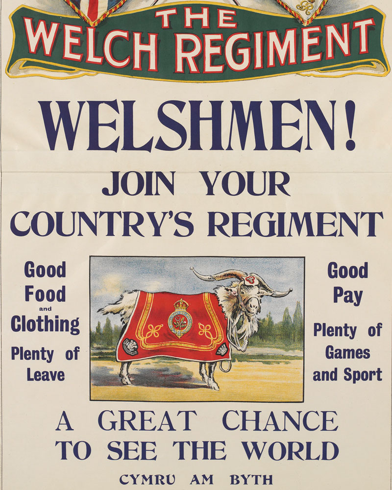 Recruitment poster for The Welch Regiment, 1930