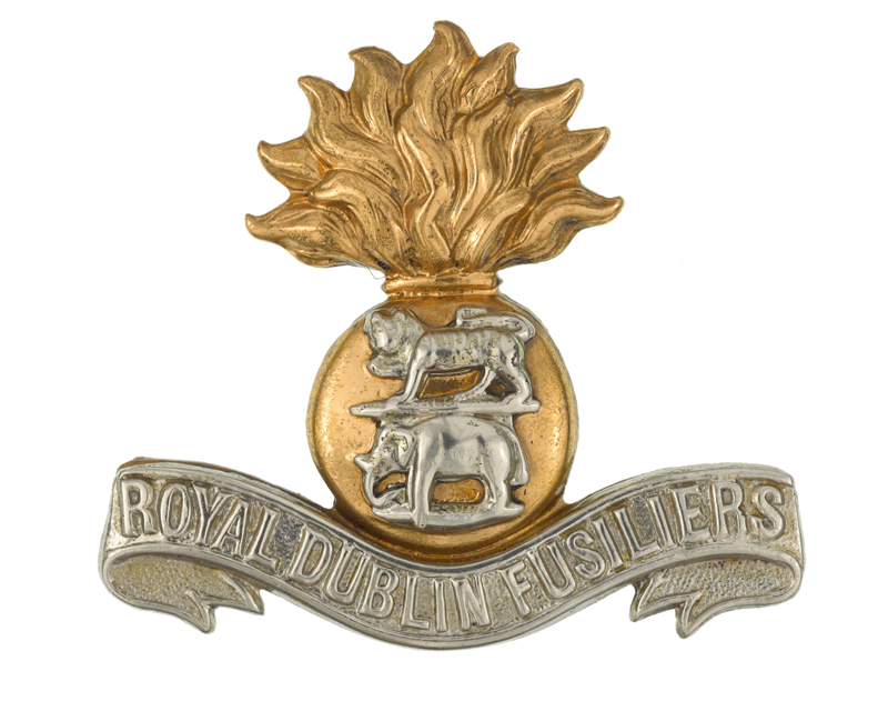 Cap badge of The Royal Dublin Fusiliers, c1898-1921