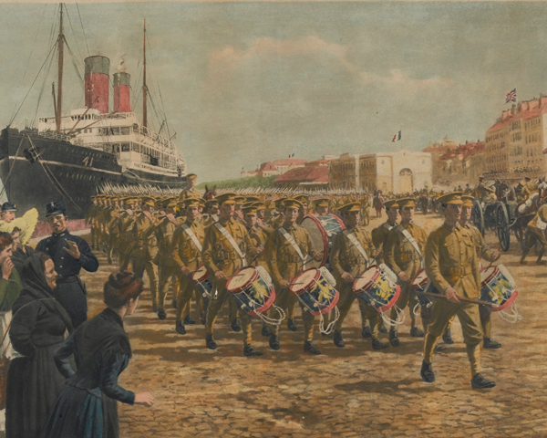 The BEF arriving in France, 1914