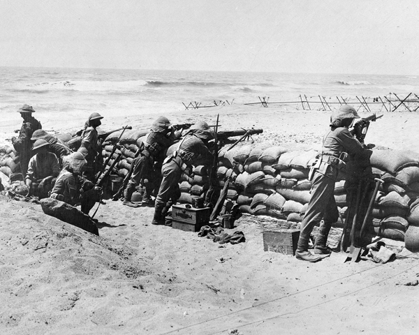 2nd Battalion The Black Watch (Royal Highlanders) on the coast near Arsuf, Palestine, 1918