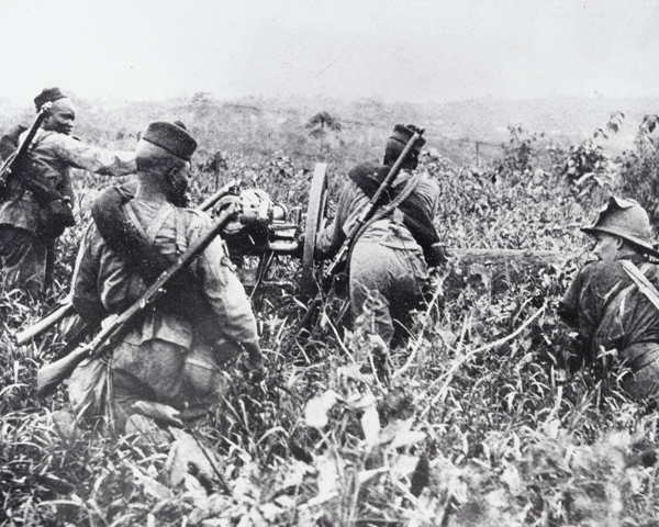 Nigerian Regiment artillery in West Africa, 1914