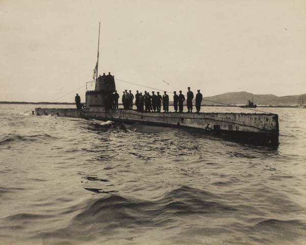 Australian submarine 'AE2', the first Allied submarine to enter the Sea of Marmara, 1915