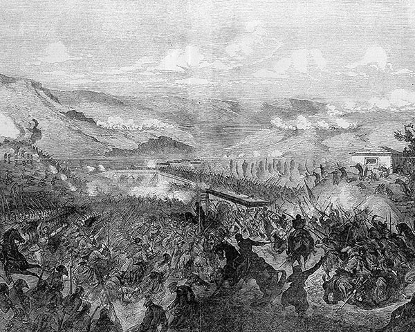 'The Battle of Tchernaya' by Gustav Doré, published in 'The Illustrated London News', 29 September 1855