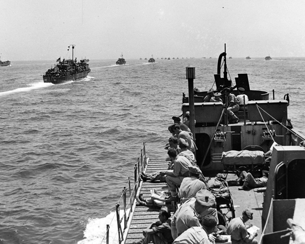 The invasion armada bound for Sicily, July 1943