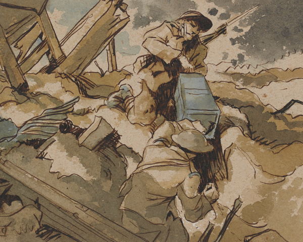 Bringing up ammunition at Arras, 1917