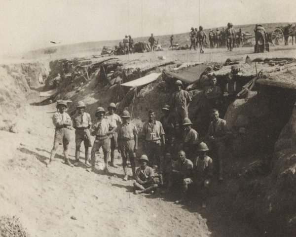 British soldiers in a wadi in Libya, October 1916