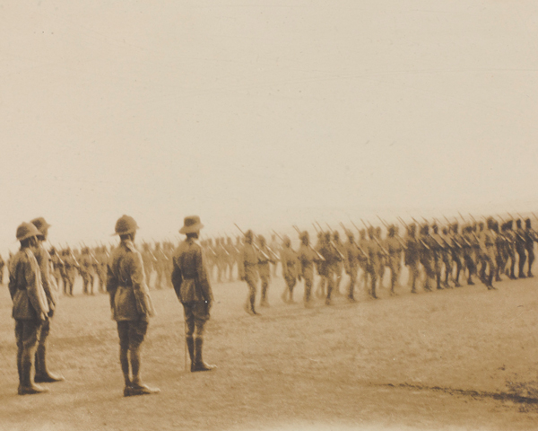 March past of the South Persia Rifles, c1918 