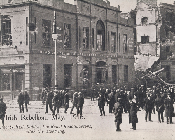 The ruins of Liberty Hall, headquarters of the Irish Citizen Army, May 1916