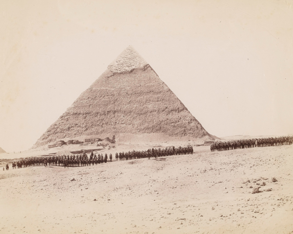 19th Hussars formed up at Giza, Egypt, 1882 