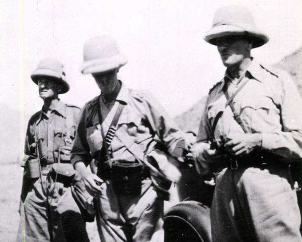 Brigadier Claude Auchinleck (right) with fellow officers during the Mohmand Expedition, 1935 